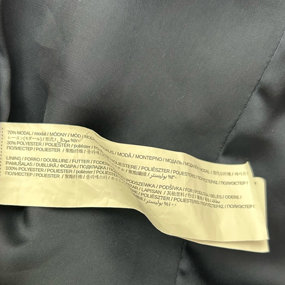 MNG Suit Washed‎ Navy Double-Breasted Women's Blazer Size 2 - Picture 7 of 7